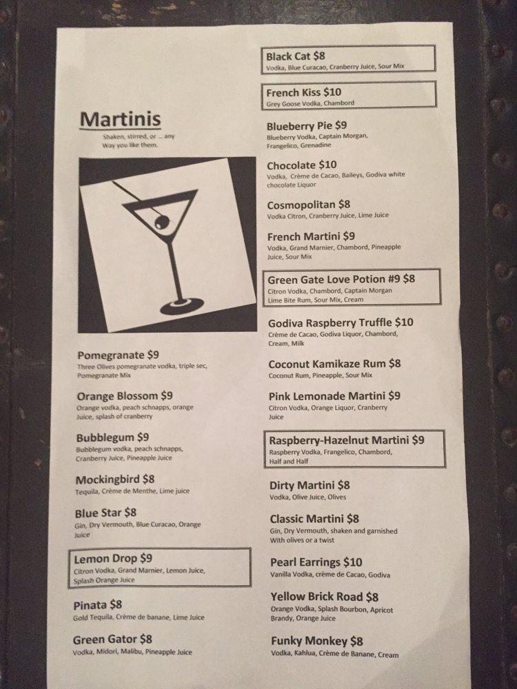 Menu at Green Gate Inn pub & bar, Camillus