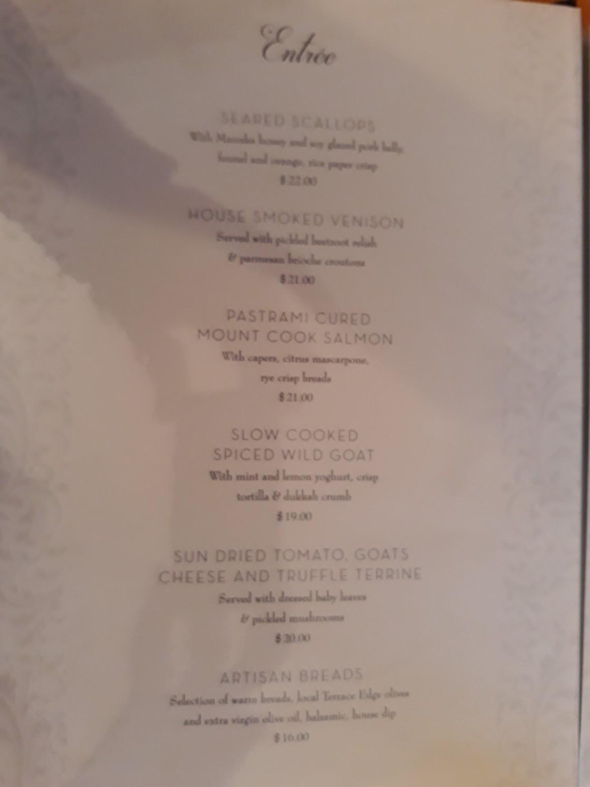 Menu At No.31 Restaurant & Bar, Hanmer Springs