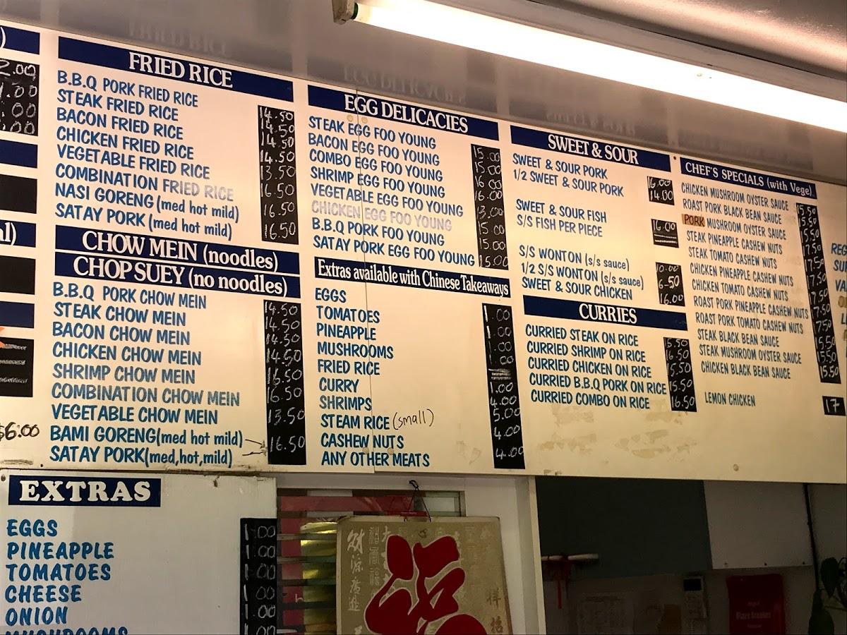 Menu at Tavern Takeaways fast food, Paraparaumu