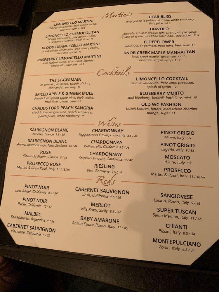 Menu at Limoncello West Chester restaurant, West Chester