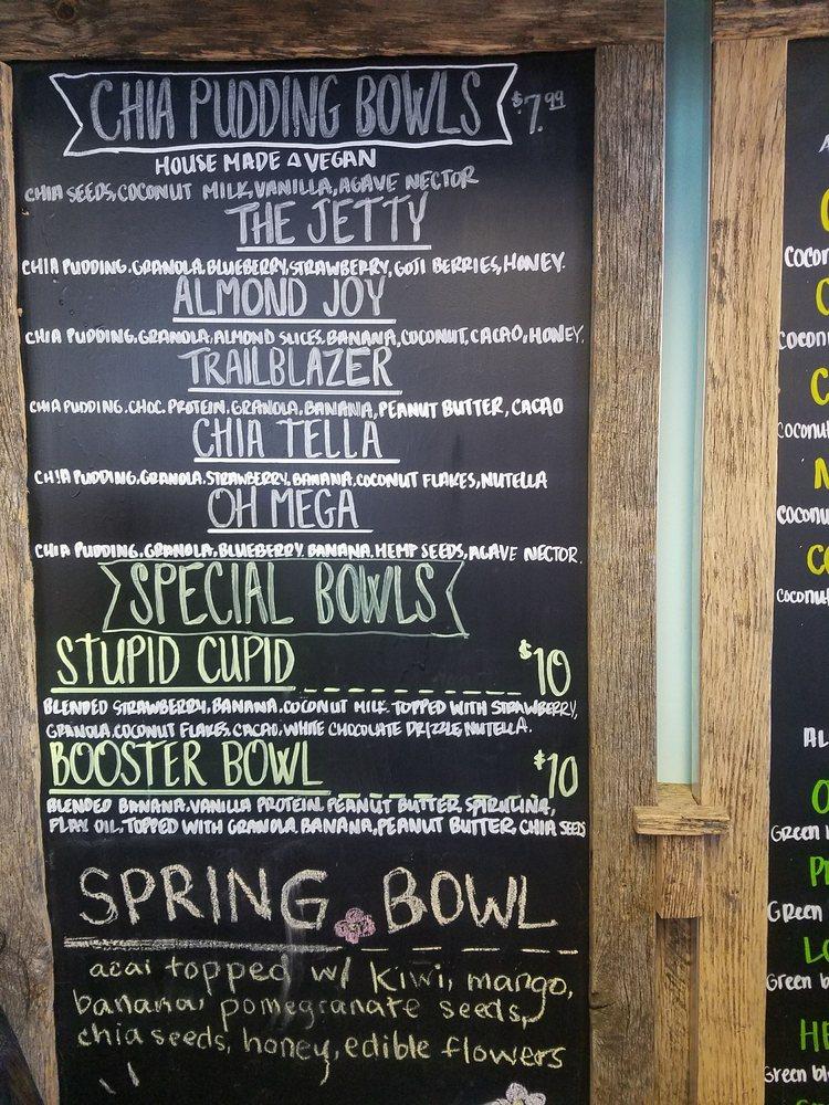 Menu at Playa Bowls pub & bar, New Brunswick