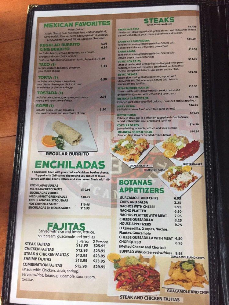 Menu at Chilo's Mexican Grill pub & bar, Crystal Lake