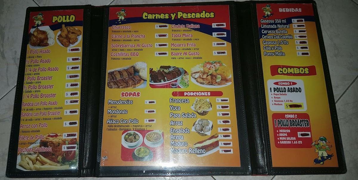 Menu at Pernilones La Calera restaurant, La Calera