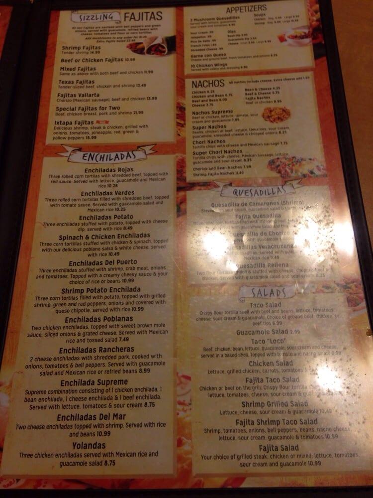 Menu at El Ranchero Mexican Grill And Bar, Franklin