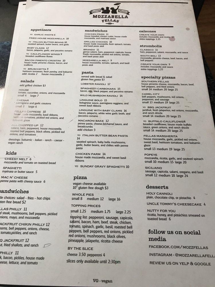 Menu at Dom's restaurant, WinstonSalem, 134 N Spruce St
