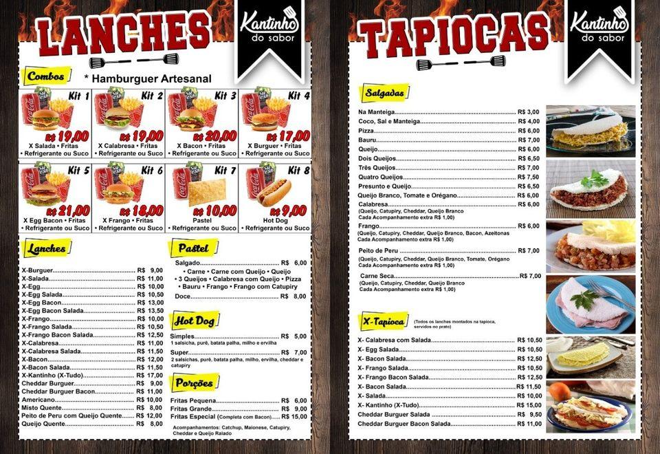 Kantinho do Sabor cardápio