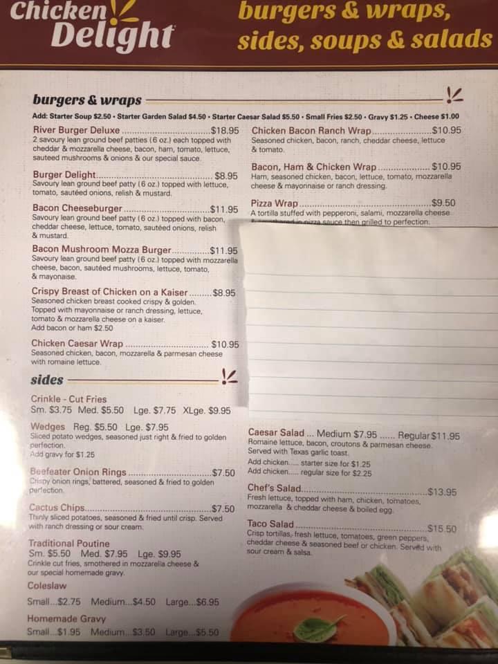 Menu at Chicken Delight | Nipawin restaurant, Nipawin