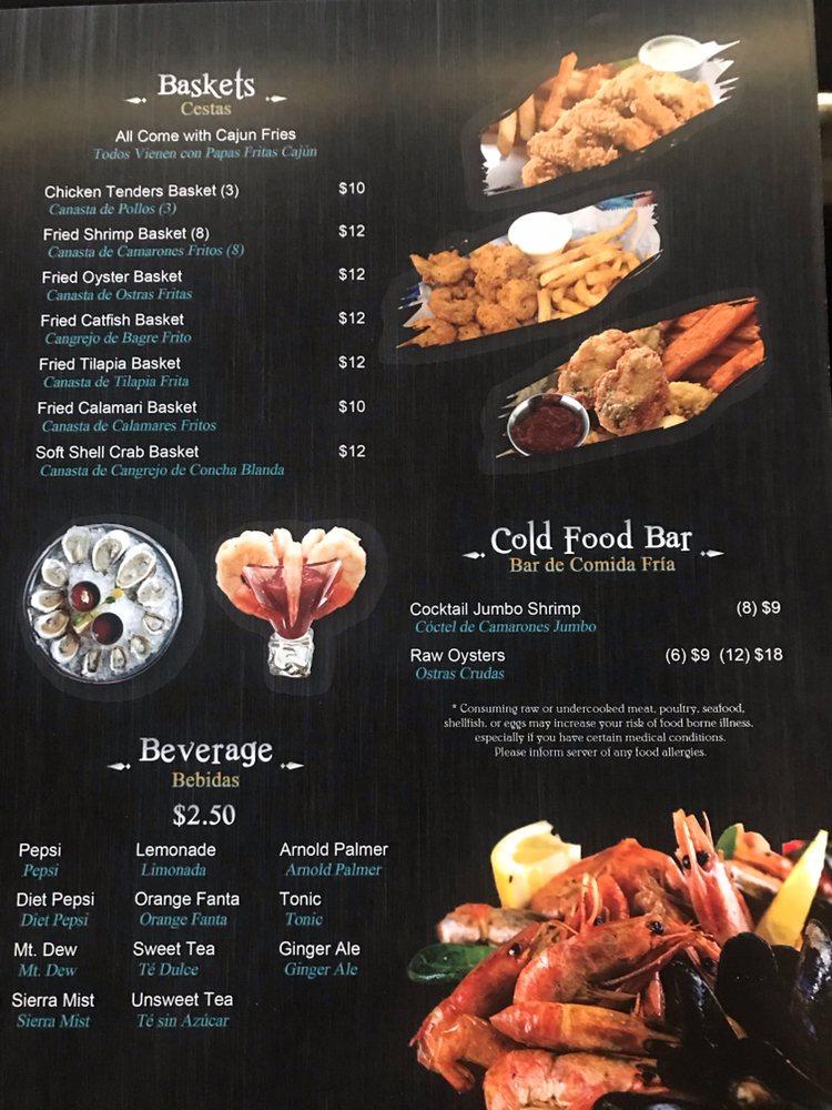 Menu at Crab Island Cajun Seafood & Bar, Clifton