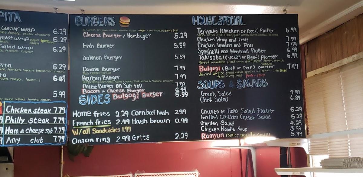 Menu at J J's Deli restaurant, Alexandria