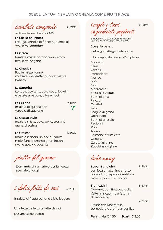 Menu di Superstudio Café 