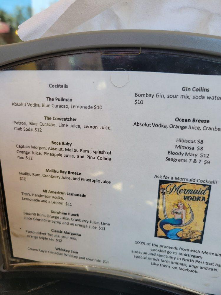 Menu at Keylime Bistro Boca Grande & The Loose Caboose Ice Cream Shoppe