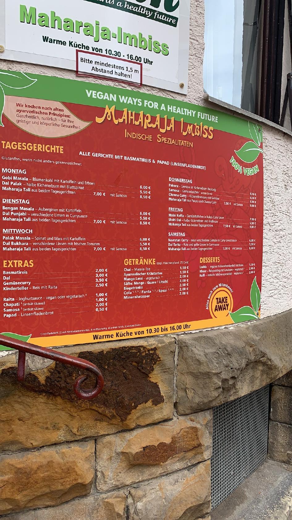 Menu At Maharaja Imbiss Restaurant T bingen menu-at-maharaja-imbiss-restaurant-t-bingen
