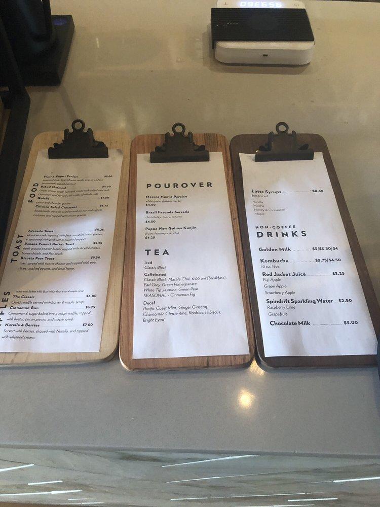 Menu at Amity Coffee Co. cafe, Penn Yan