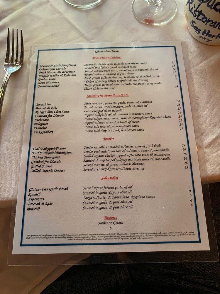 Menu at Il Capuccino pub & bar, Sag Harbor