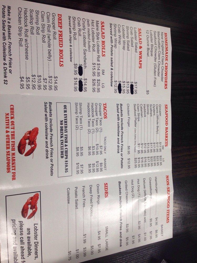 Menu at Doug's Seafood restaurant, Bonita Springs