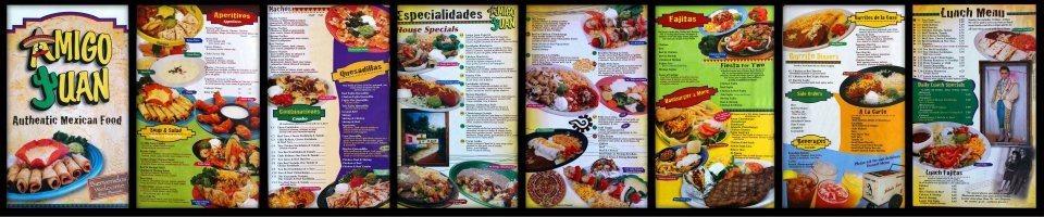 Menu at Amigo Juan restaurant, Texarkana, Morris Ln