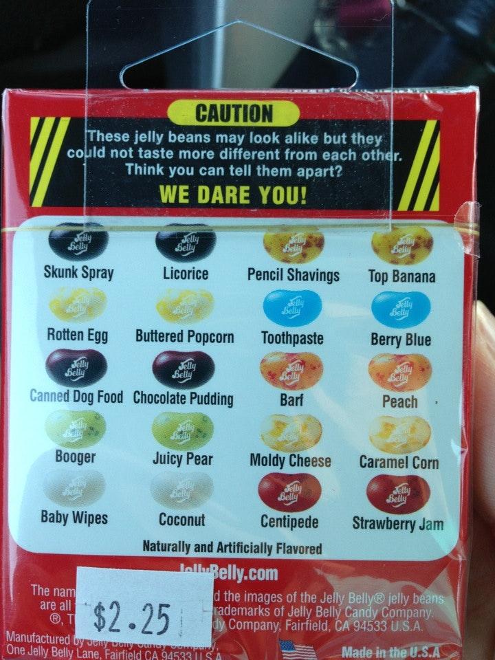 Menu at Jelly Belly, Gilroy