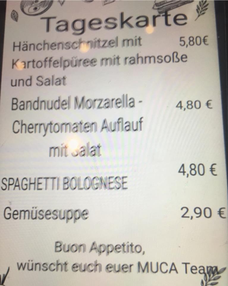 Menu de MUCA Berlin Alt-Treptow