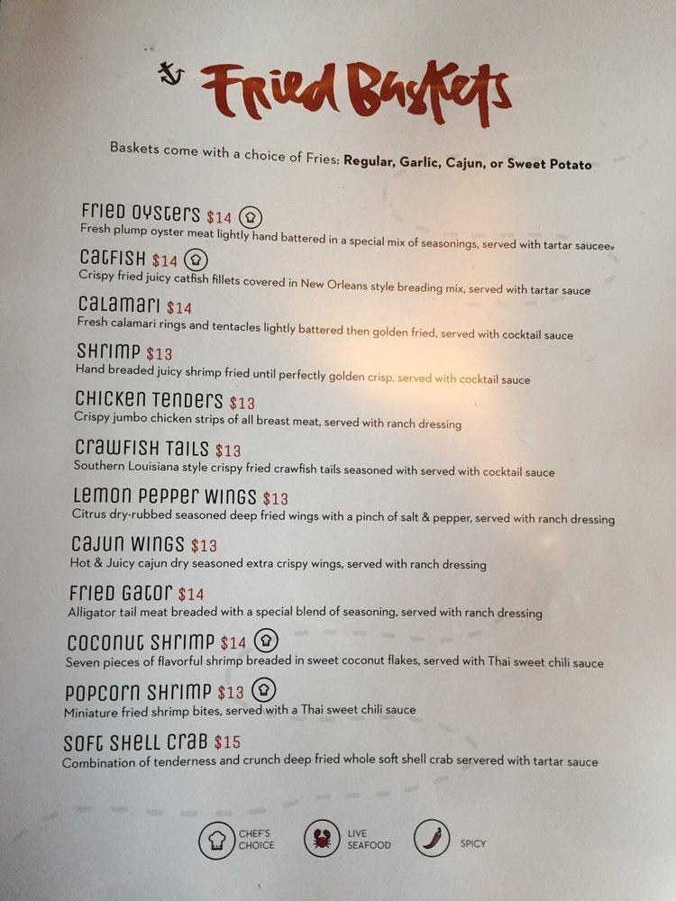 Menu at Kickin Kajun Honolulu restaurant, Honolulu, 655 Ke’eaumoku St Ste 101