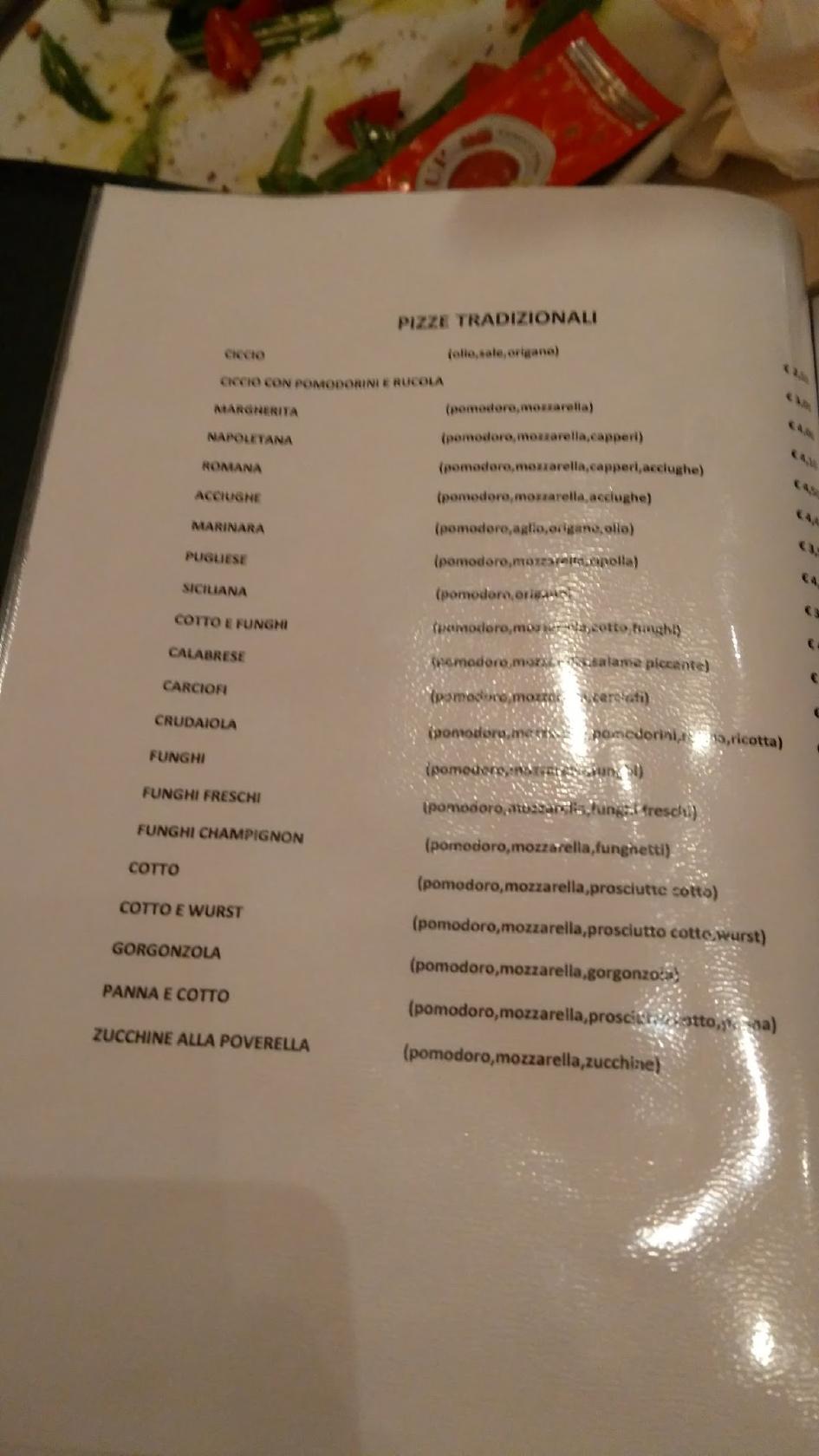 Menu di Arcobaleno 