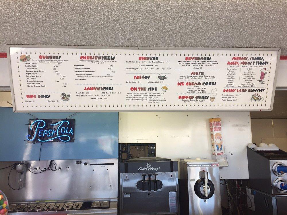 Menu at Dairy Land Drive In fast food, Lander