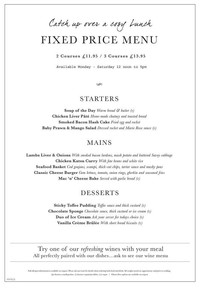 Menu at The Hornsmill pub & bar, Helsby