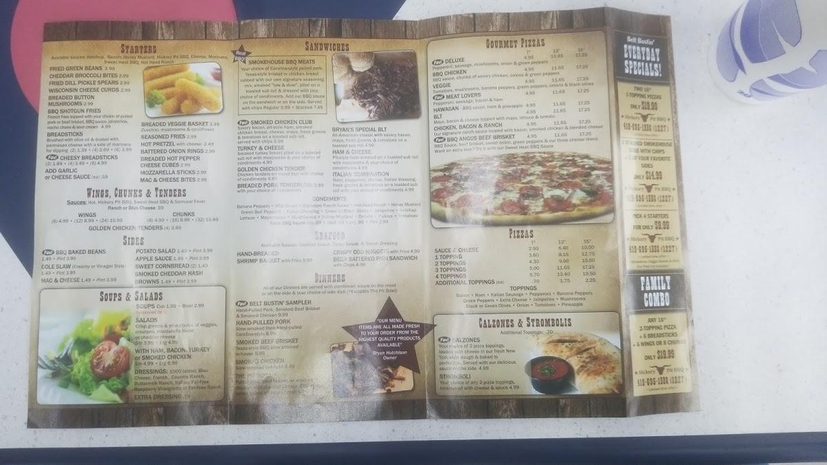 Menu At Hickory Pit BBQ, Delphos