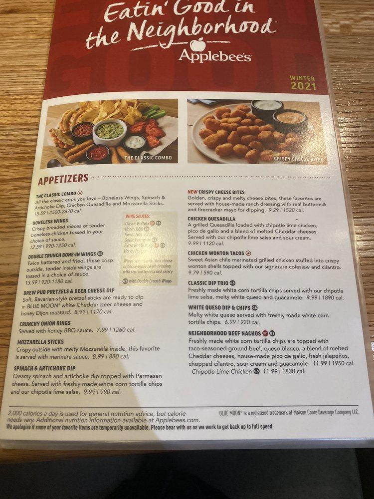 Menu at Applebee's Grill + Bar, Murrieta, Madison Ave