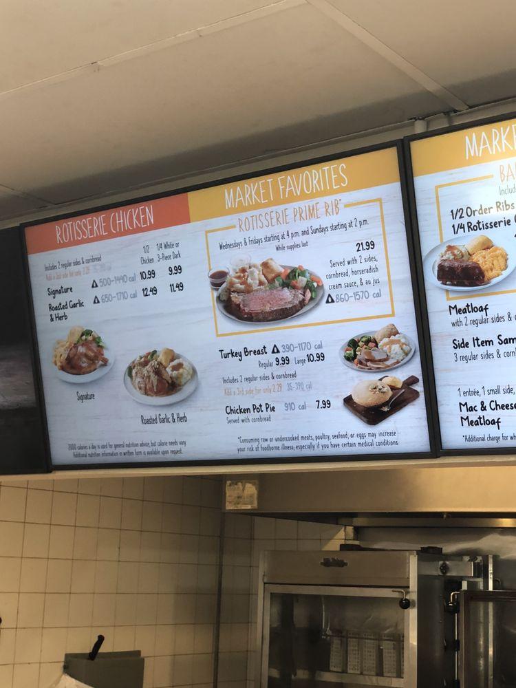 Menu at Boston Market restaurant, Bethpage, Hempstead Tpke