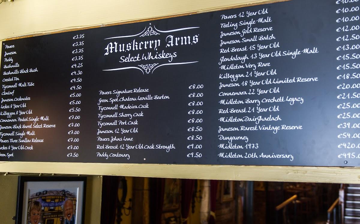 Menu At Muskerry Arms Bar And B&B Blarney, Blarney