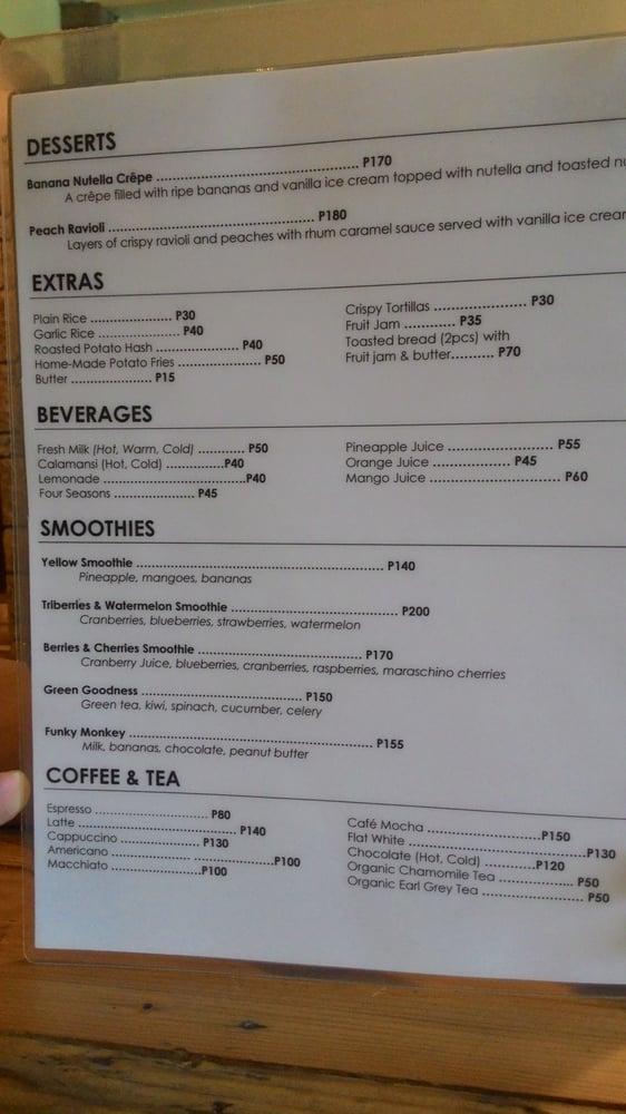 Menu at Eggs for Breakfast restaurant, Antipolo