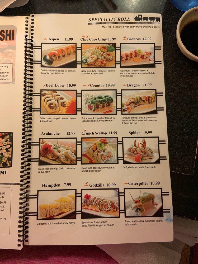 Menu At Sushi Train Restaurant Denver