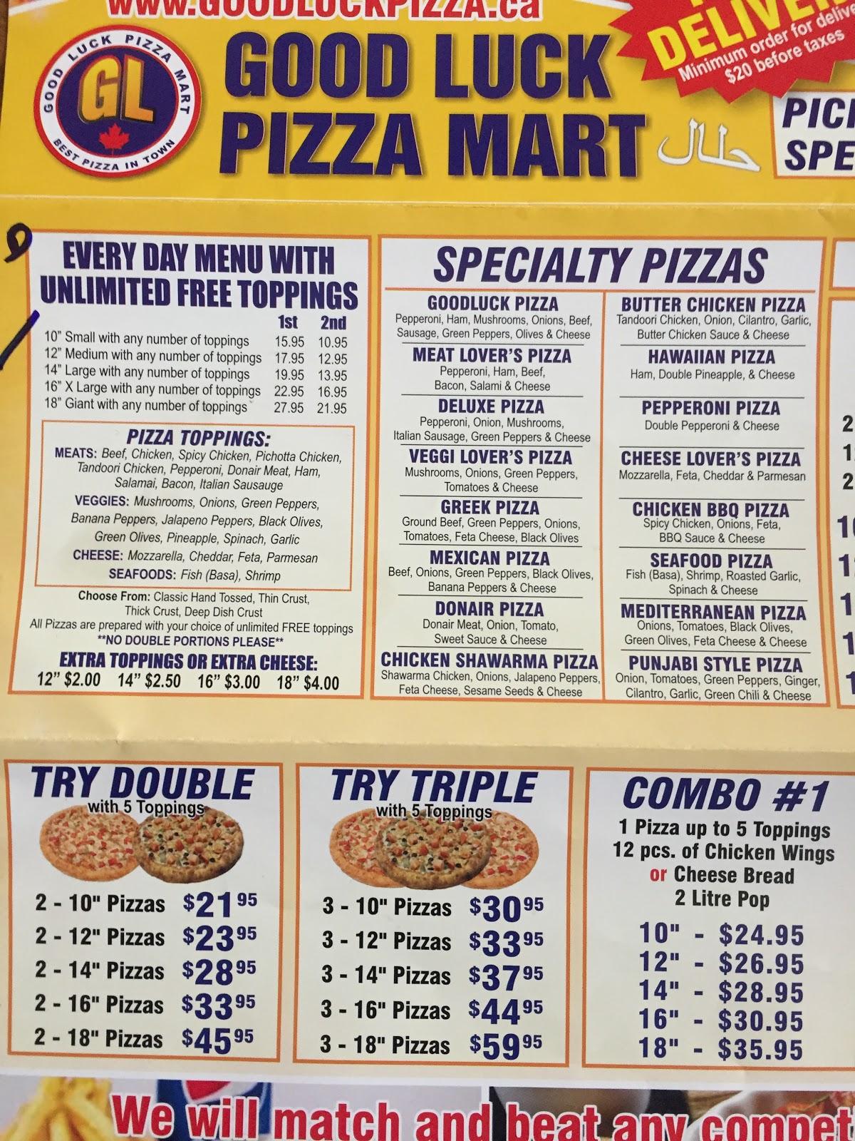 Menu at CPD Calgary Pizza Donair restaurant, Calgary, Valley Ridge Dr