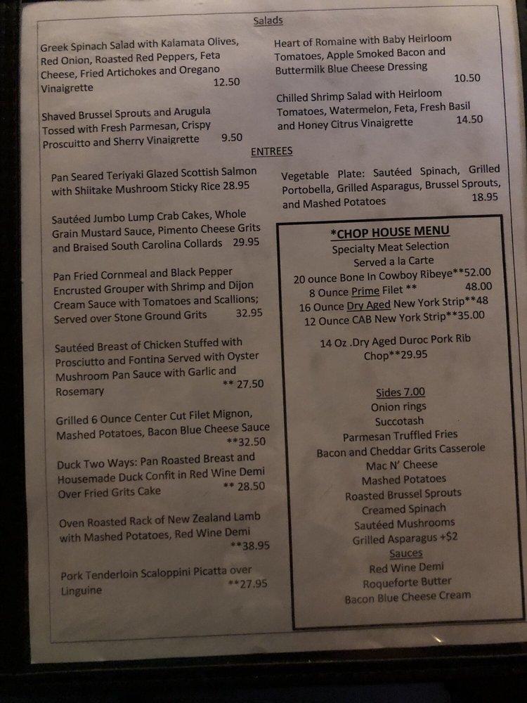 Menu at Frank's & Frank's Outback pub & bar, Pawleys Island