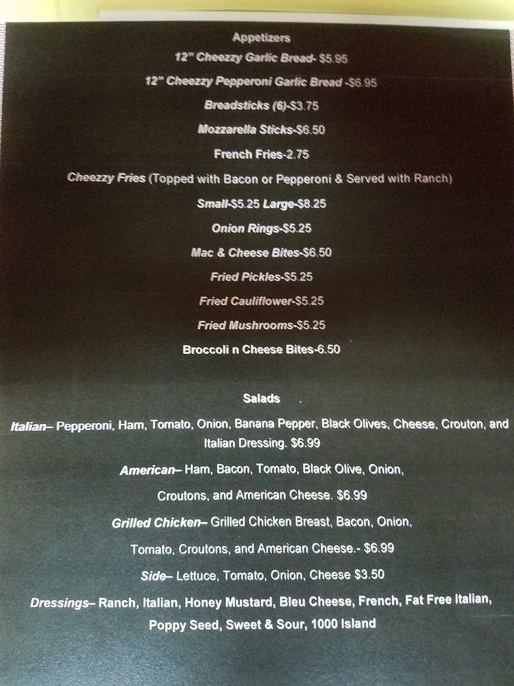 Menu at Breezzys's Pizza pizzeria, Bucyrus