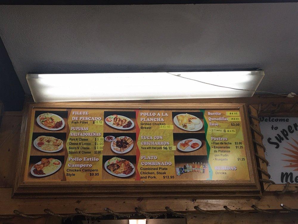 Menu at Super Burritos Mexican Grill restaurant, Everett