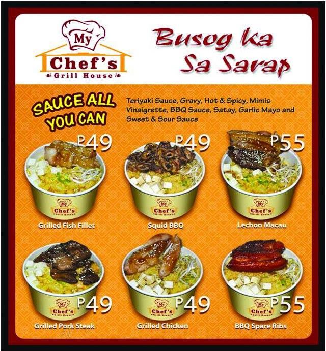 Carta de My Chef's Grill House, Ciudad Quezon