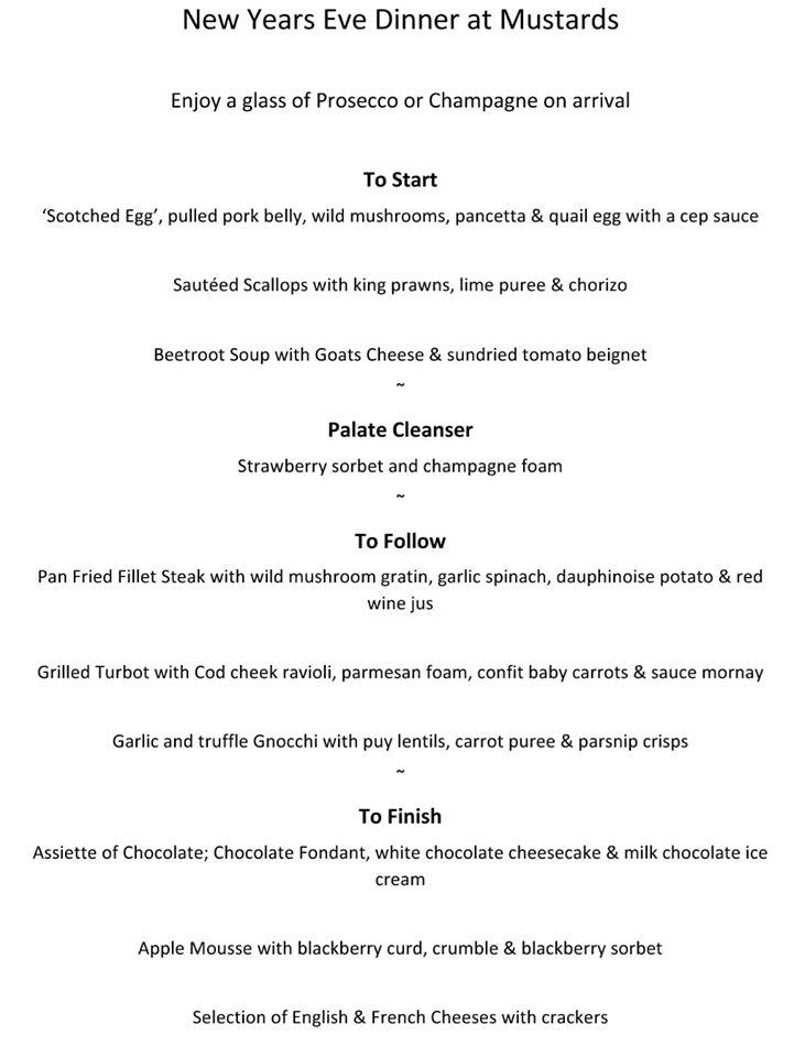 Menu at Mustards Bar & Restaurant, Bognor Regis