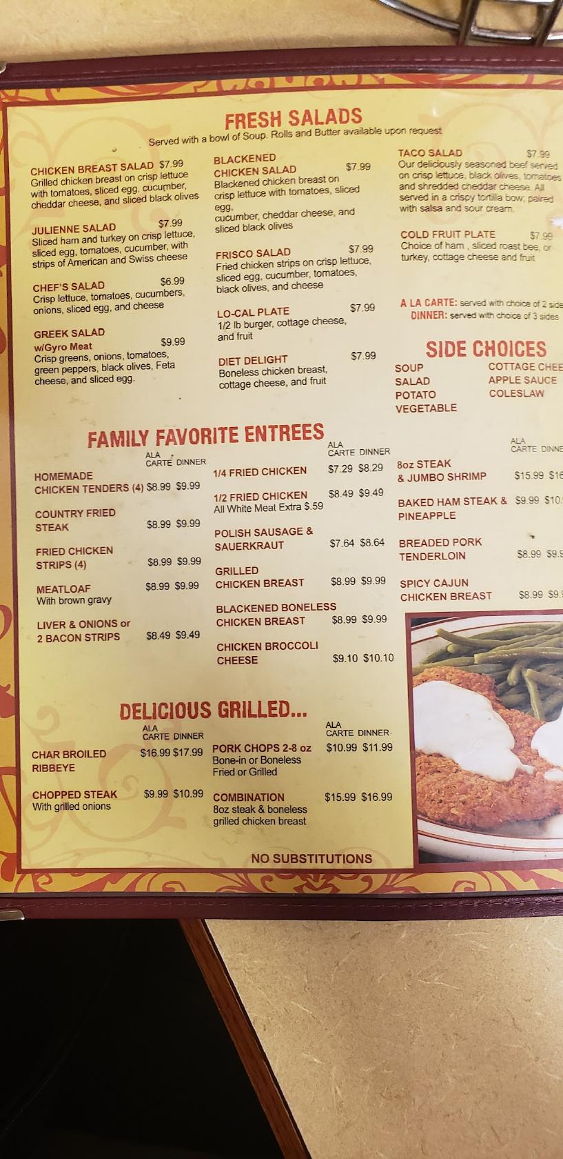 Menu at Round Table Family Restaurant, Godfrey, Godfrey Rd b