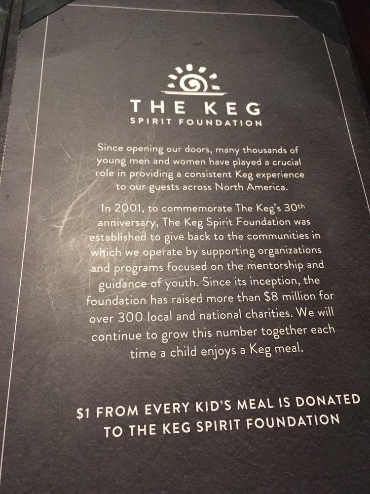 Menu at The Keg Steakhouse + Bar Alberni, Vancouver, Alberni St