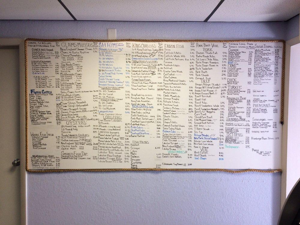 Menu at Direct Seafood Outlet, Melbourne