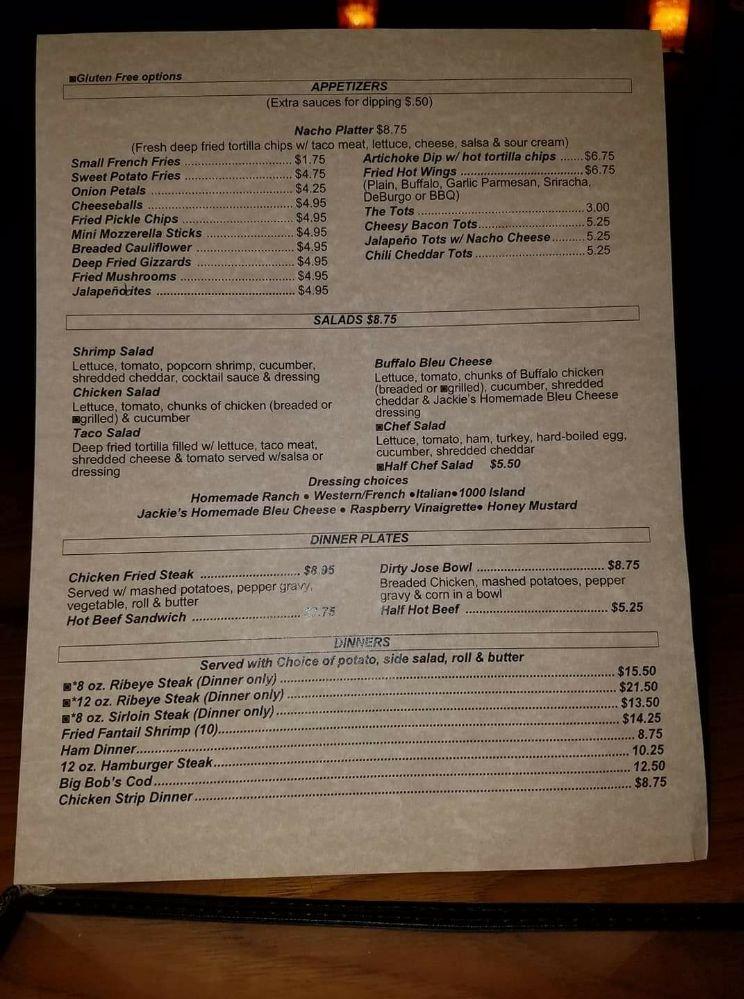 Menu at 502 Grill House pub & bar, Iowa Falls