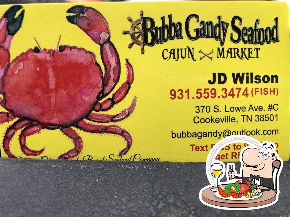 Bubba Gandy Seafood Cajun Market in Cookeville Restaurant menu and