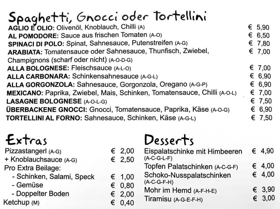 Speisekarte Von Cantinetta Restaurant Schrems