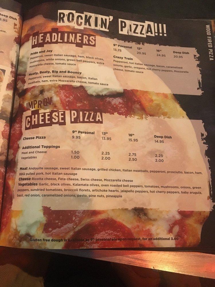 Menu at The Rock Wood Fired Pizza pub & bar, Lacey