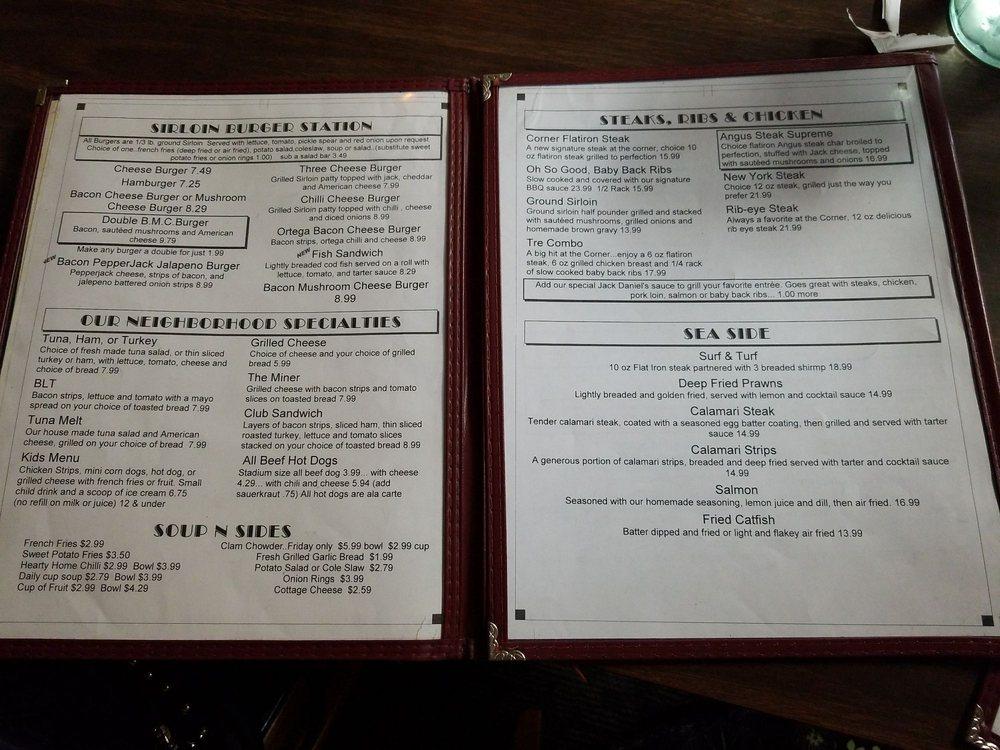 Menu at Four Corners Restaurant, Tracy