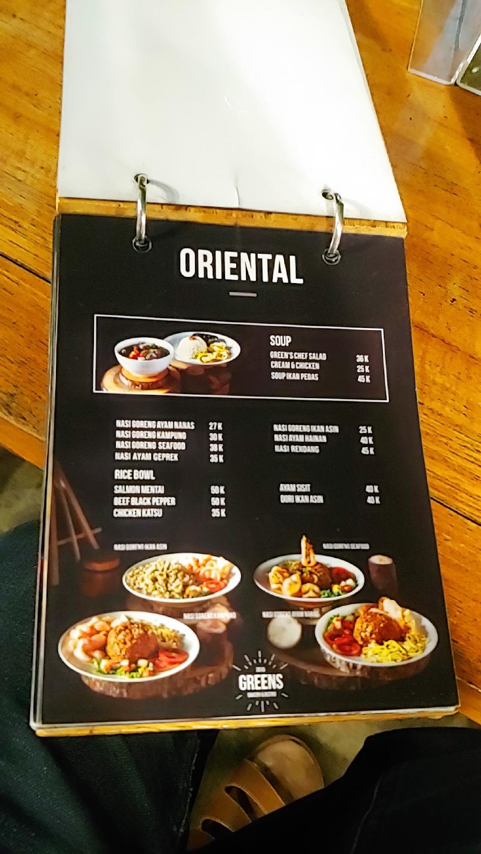 Menu at Greens Bakery & Bistro, Kudus