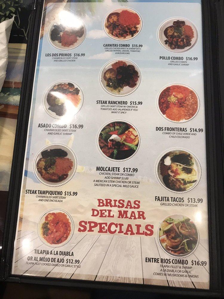 Menu at Brisas Del Mar restaurant, Lady Lake