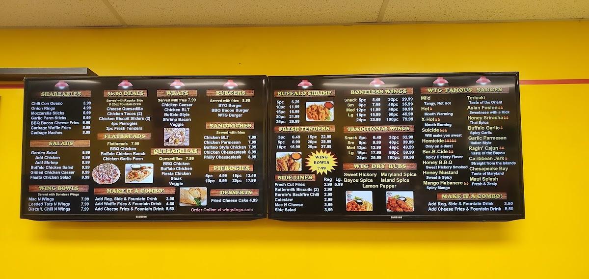 Menu at Wings To Go New Castle desserts, New Castle, N Dupont Hwy