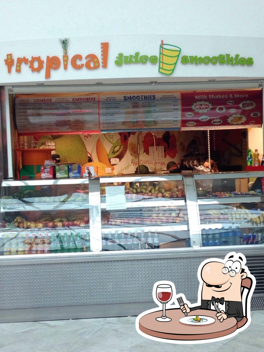 Tropical Juice Bar in Dublin Restaurant menu